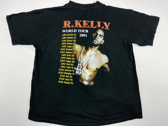 Y2K 2001年製 R.ケリー アメリカツアー ラップ Tシャツ 黒 R Kelly T-shirt, the Tp-2.com Tour 2001, Vintage, 2 SIDED Shirt