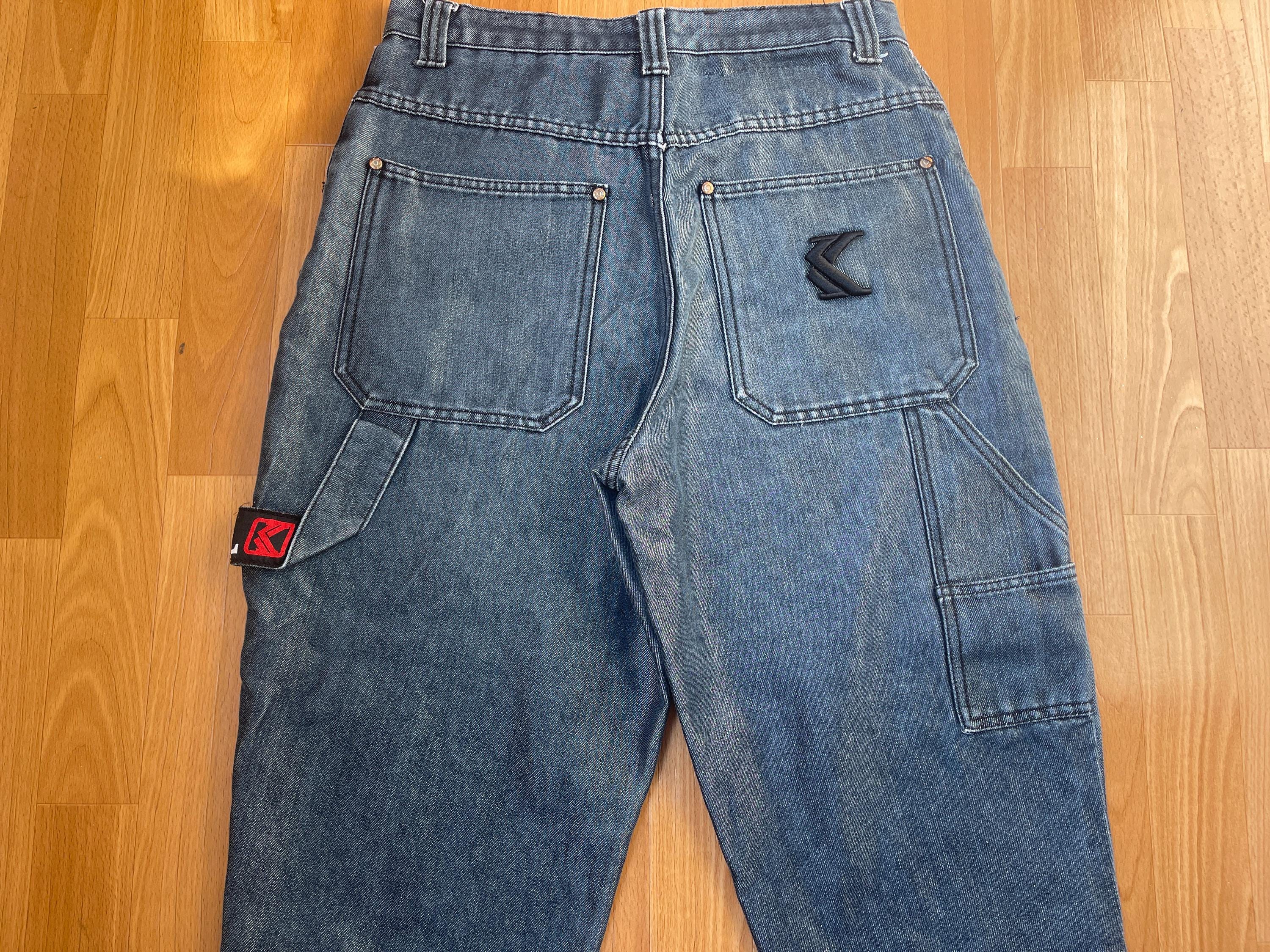 KARL KANI Jeans, Shiny Vintage Baggy Jeans Silver Metallic, Kani