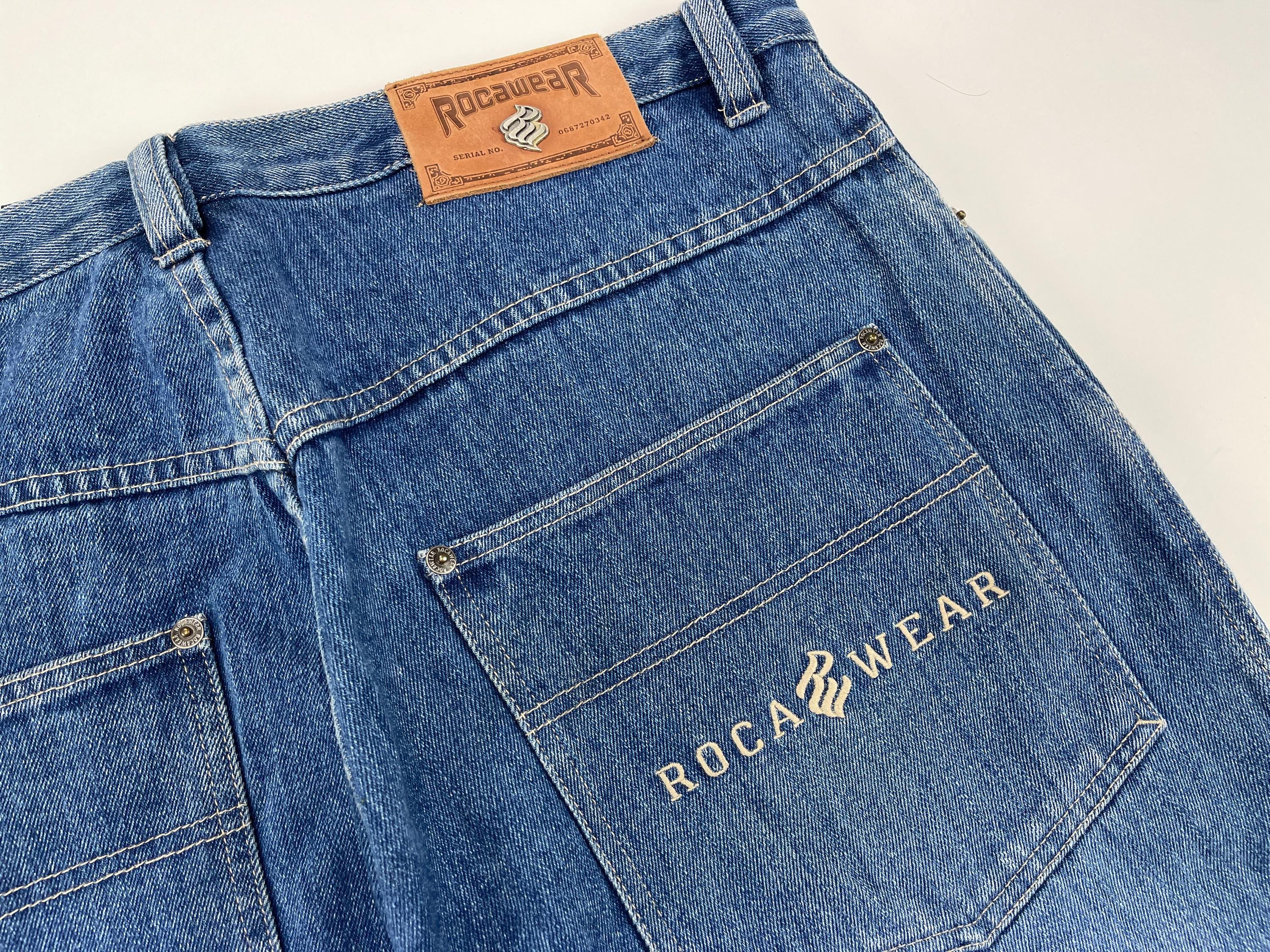 Rocawear Jeans, Blue, Vintage Baggy Pants, 90s Hip Hop Clothing