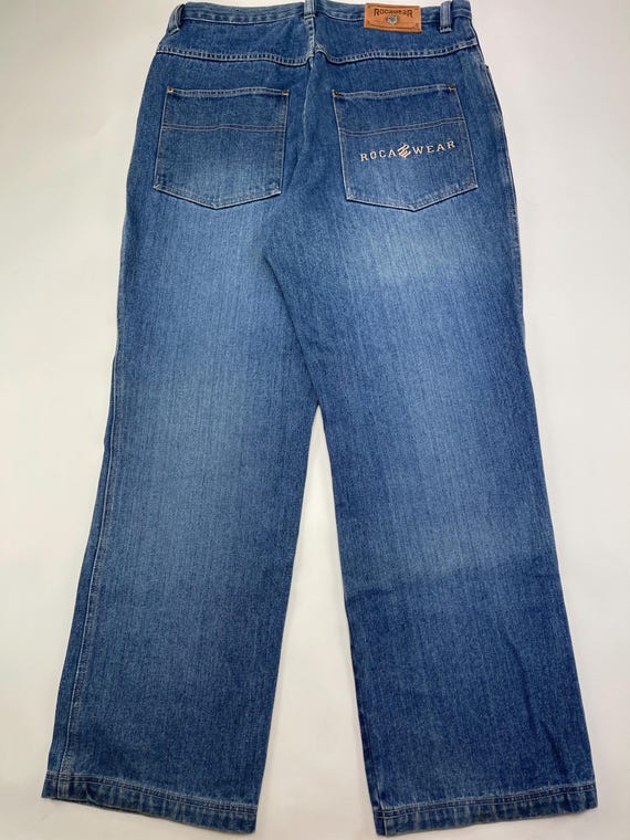 Rocawear Jeans, Blue, Vintage Baggy Pants, 90s Hip Hop Clothing