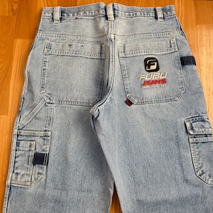 KIK WEAR Jeans Shorts, Vintage Made in USA, Baggy Denim Shorts