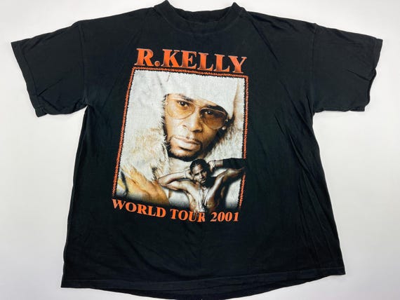 Y2K 2001年製 R.ケリー アメリカツアー ラップ Tシャツ 黒 R Kelly T-shirt, the Tp-2.com Tour 2001, Vintage, 2 SIDED Shirt