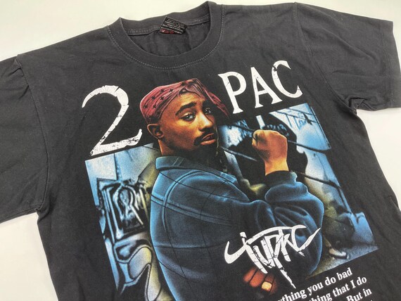 2pac T-shirt, Black, Tupac Shirt, Makaveli Shirt, 90s Hip Hop
