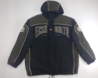 Vintage Ecko Unltd Streetwear Hip Hop Windbraker Side Tape Jacket