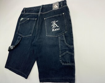 KARL KANI Shorts, Blue, Kani Jeans Denim Shorts, 90s Hip Hop