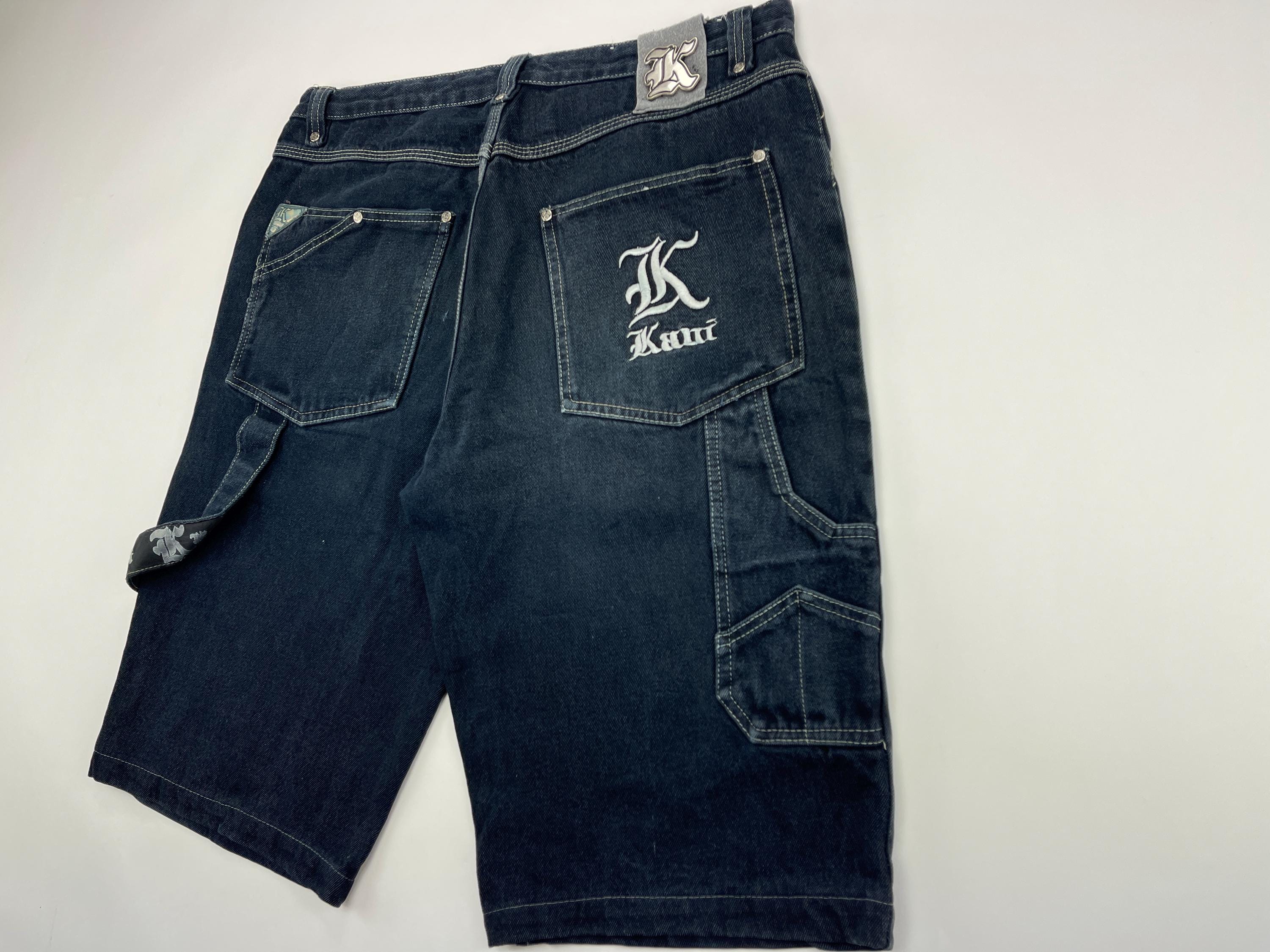 パンツ 1990s Karl Kani baggy denim shorts KARL KANI Shorts, Blue, Kani Jeans Denim Shorts, 90s Hip Hop
