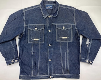 Vintage 90s Karl Kani Denim Corduroy Jacket..streetwear Hip Hop