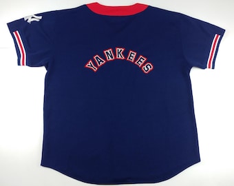 Maillot MLB New York Yankees, t-shirt de baseball vintage, vêtements hip hop des années 90, hip-hop des années 1990, old school, rap streetwear Nutmeg Mills, taille XL