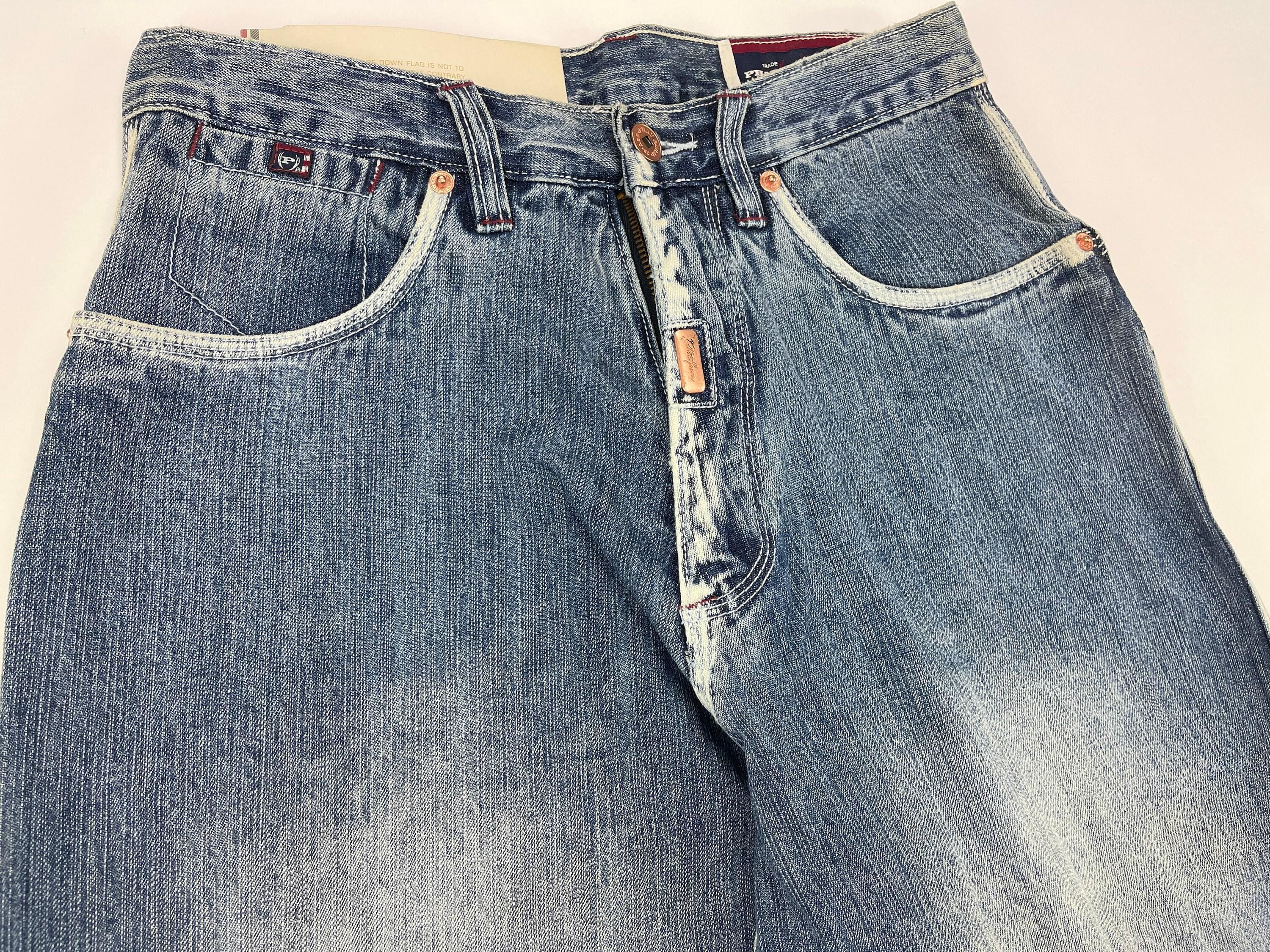 Phat Farm Jeans, Blue, Vintage Baggy Jeans, 90s Hip Hop Clothing 