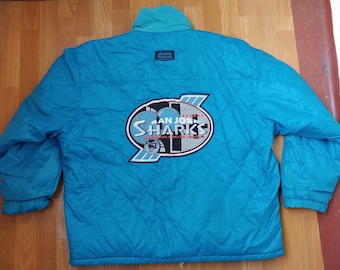 San Jose Sharks Vintage 90s Chalk Line Satin Bomber Jacket