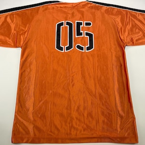 FUBU jersey, orange, vintage hip hop t-shirt, 90s hip hop clothing, 1990s hip-hop shirt, old school, streetwear basketball mens size L Large