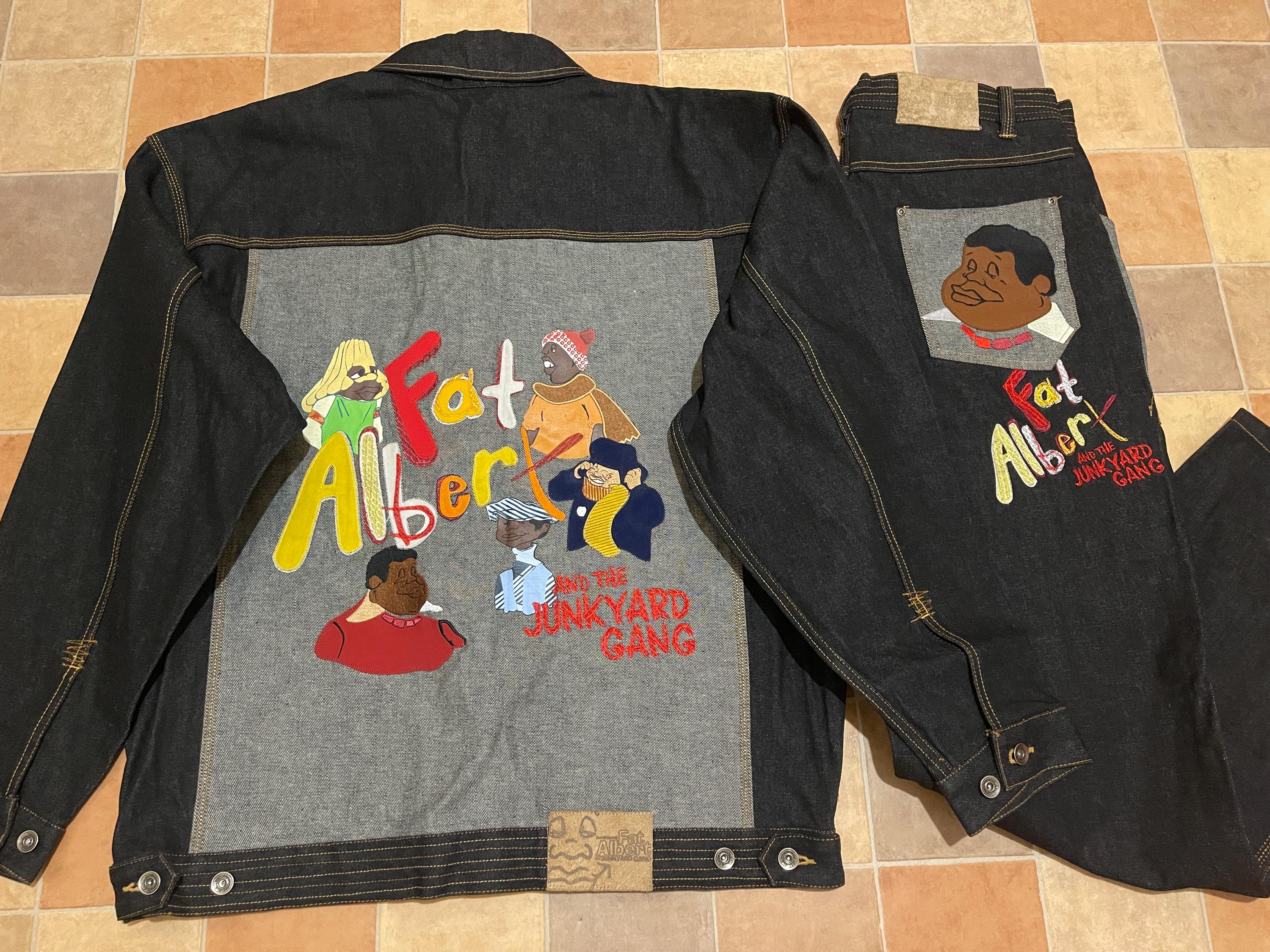 Platinum Fubu Jacket Jeans Set, Vintage Fat Albert and the Cosby