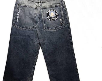KARL KANI Jeans, Vintage Baggy Kani Jeans Loose Blue, 90s Hip Hop