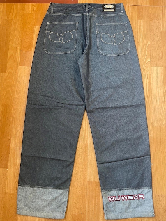 Wu Wear Jeans, Wu-tang Clan, Shiny Gray Vintage Baggy Jeans