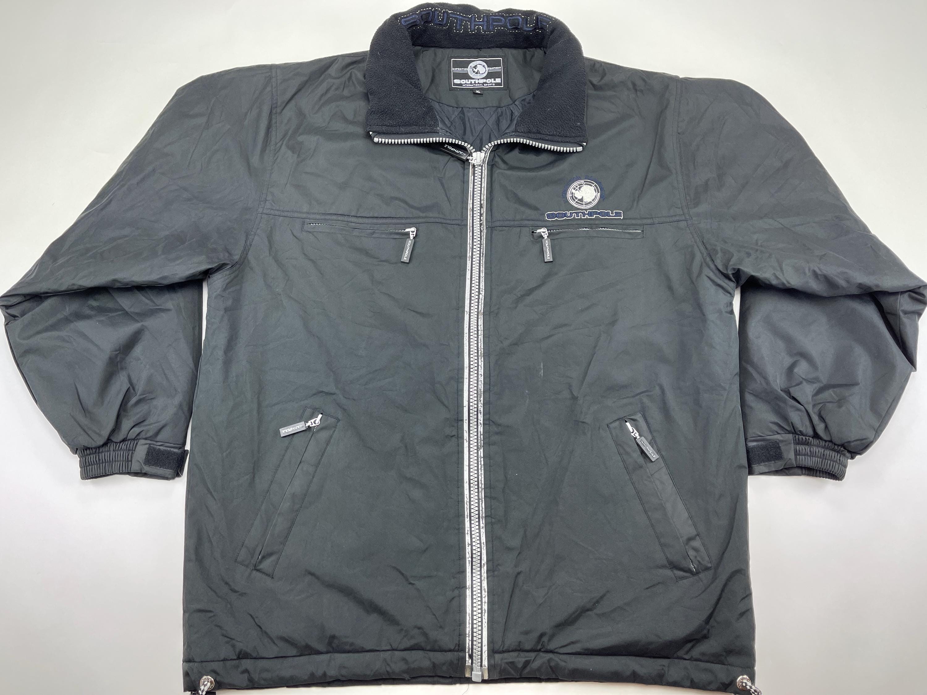 SOUTH POLE ジャケット グレー/ブラック SOUTHPOLE Jacket, Black, Nylon Vintage South Pole Coat, 90s Hip