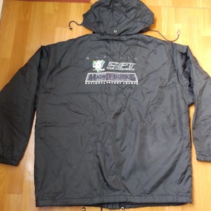 NHL Anaheim Mighty Ducks jacket, vintage CMP windbreaker, 90s hip hop, 1990s hip-hop, old school, streetwear, hockey, mens size L Large