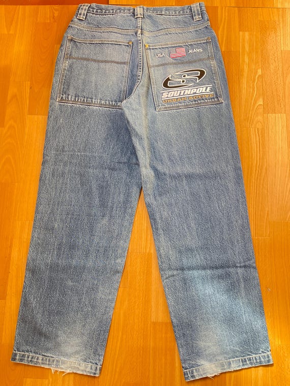 Southpole Jeans, Blue Vintage Baggy Jeans, 90s Hip Hop, 1990s Hip