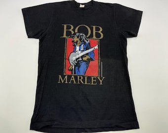 Vintage Bob Marley T-Shirt, 1984, 80er, Rock Shirt, Reggae, 1980er, lizensiert von Toff Song International, Rita Marley Music Ltd, Herren Größe S Small