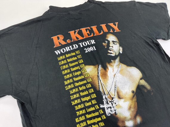 Y2K 2001年製 R.ケリー アメリカツアー ラップ Tシャツ 黒 R Kelly T-shirt, the Tp-2.com Tour 2001, Vintage, 2 SIDED Shirt