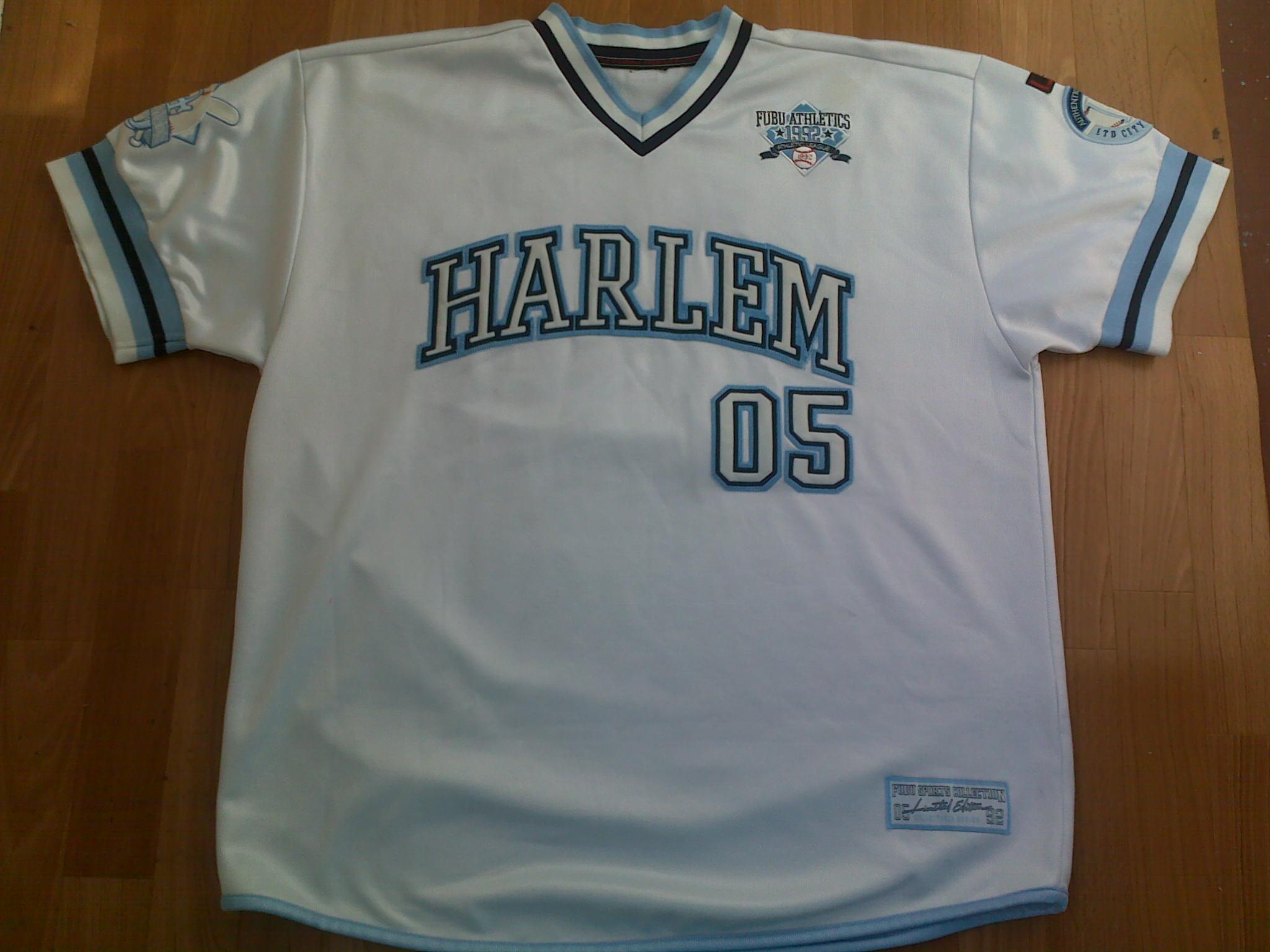 FUBU Jersey, Vintage White HARLEM T-shirt, New York Shirt, Fubu