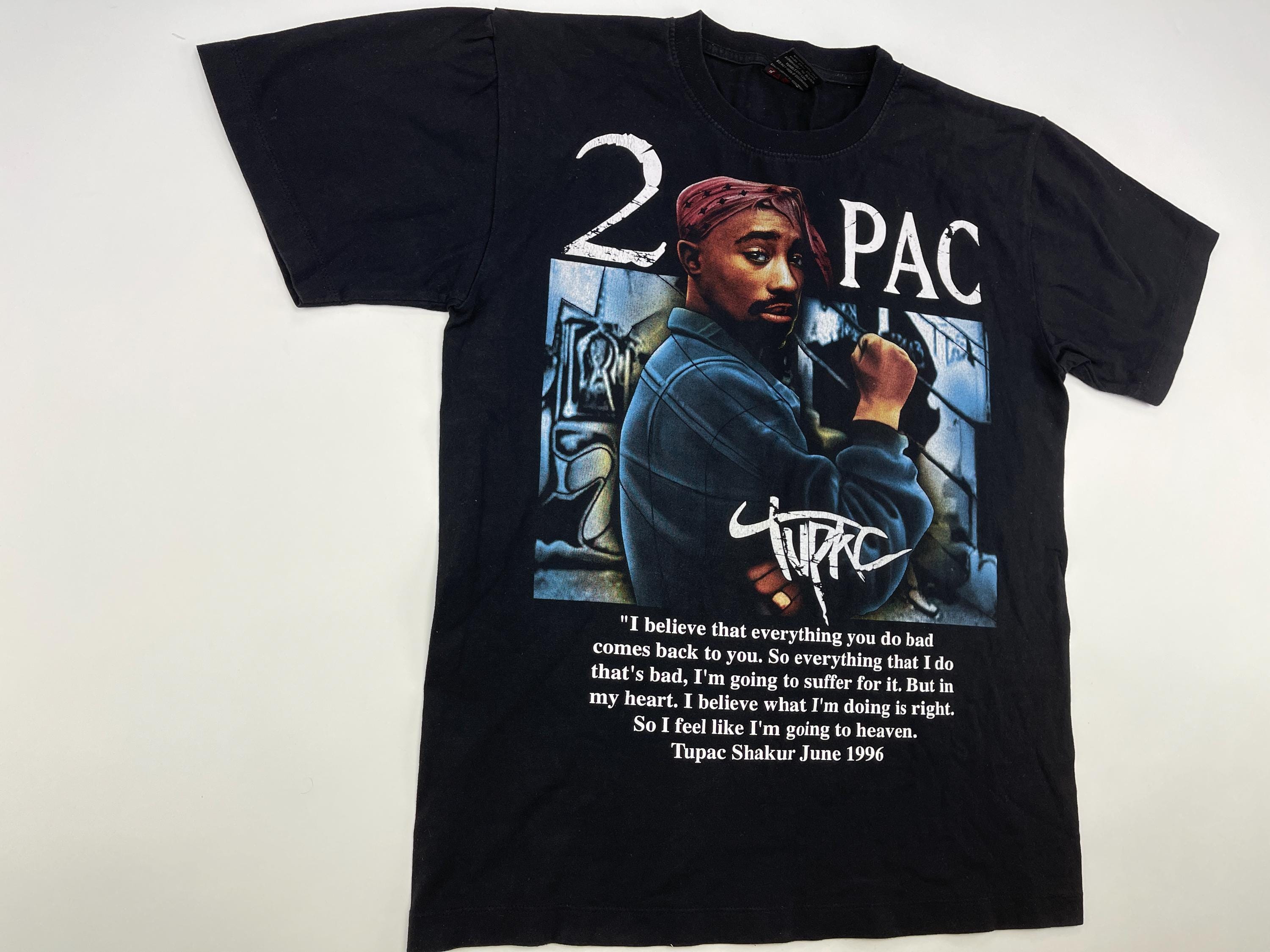2pac T-shirt, Black, Tupac Shirt, Makaveli Shirt, 90s Hip Hop