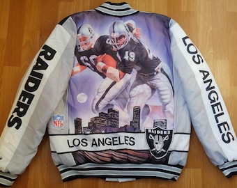 90s Chalk Line™️ LOS ANGELES RAIDERS™️ Vintage 90s NFL LA Oakland Vegas Raiders Satin Chalk Line