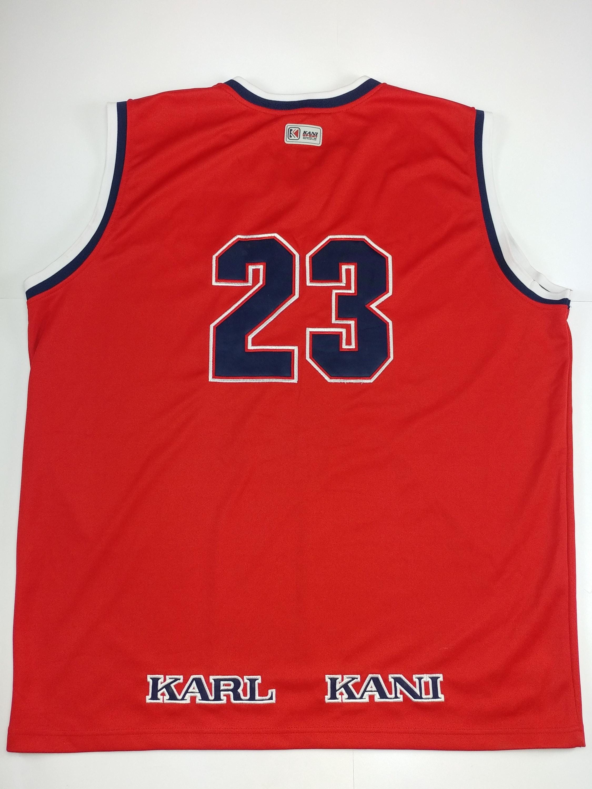 KARL KANI Jersey, Red Tank, Vintage Hip Hop T-shirt, 90s Hip Hop