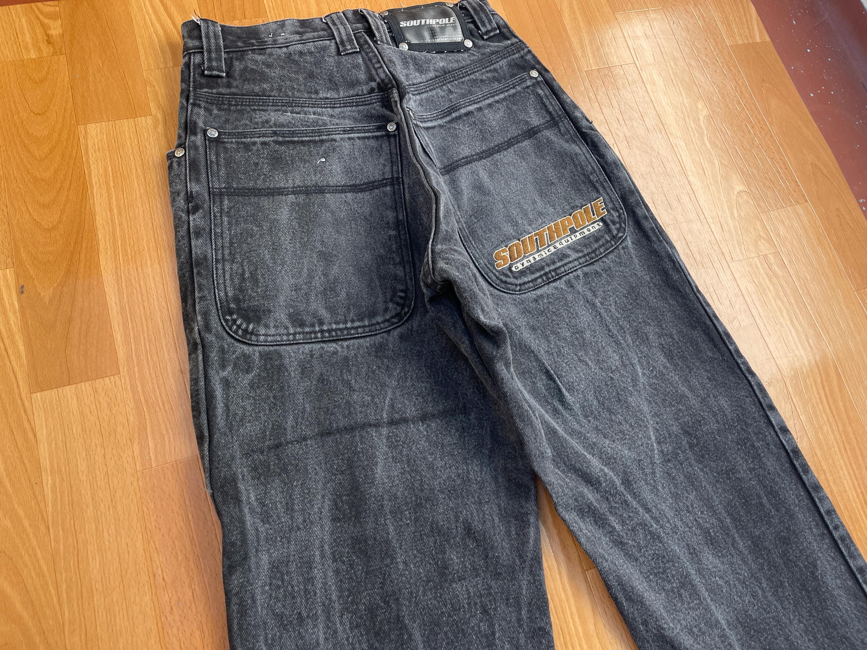 Southpole Jeans, Black Vintage Baggy Jeans, 90s Hip Hop 1990s Hip