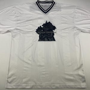 Silver Dragon jersey, white, vintage hip hop t-shirt, 90s hip-hop clothing, 1990s, rap, old school, streetwear, basketball mens size XXL 2XL