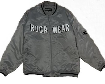 Vintage Rocawear ROC Denim Corp Denim Jacket Multi Patches