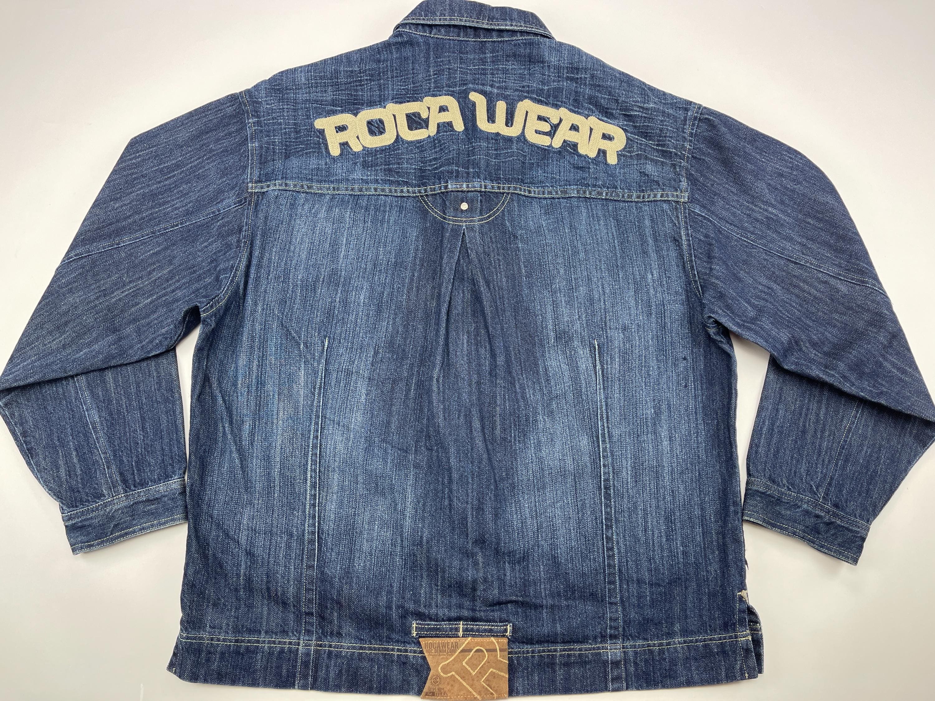 Rocawear Jacket, Blue, Vintage Roca Wear Denim Jacket, 90s Hip Hop