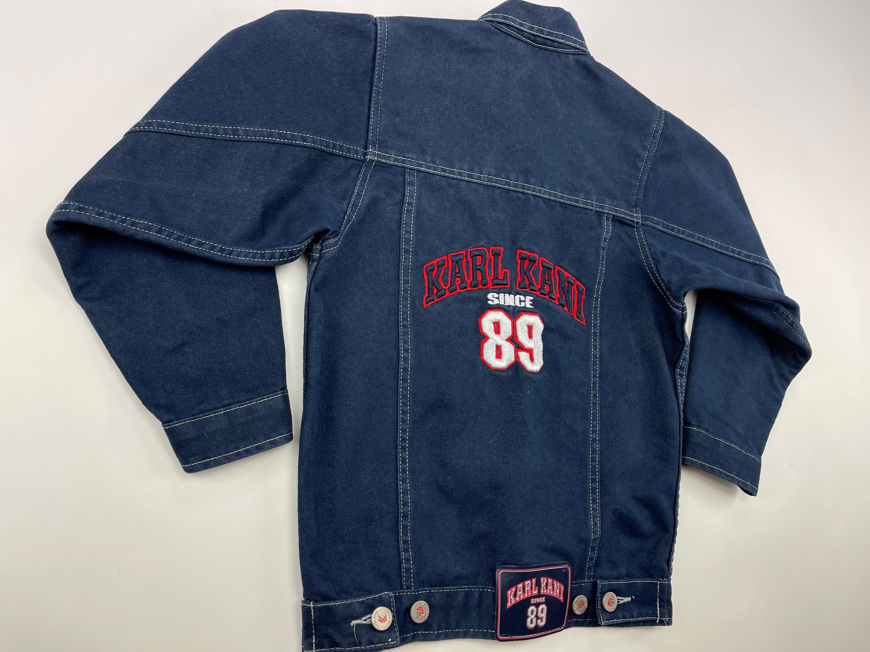 Womens Karl Kani Jeans Jacket, Blue, Vintage Kani Ladies Denim