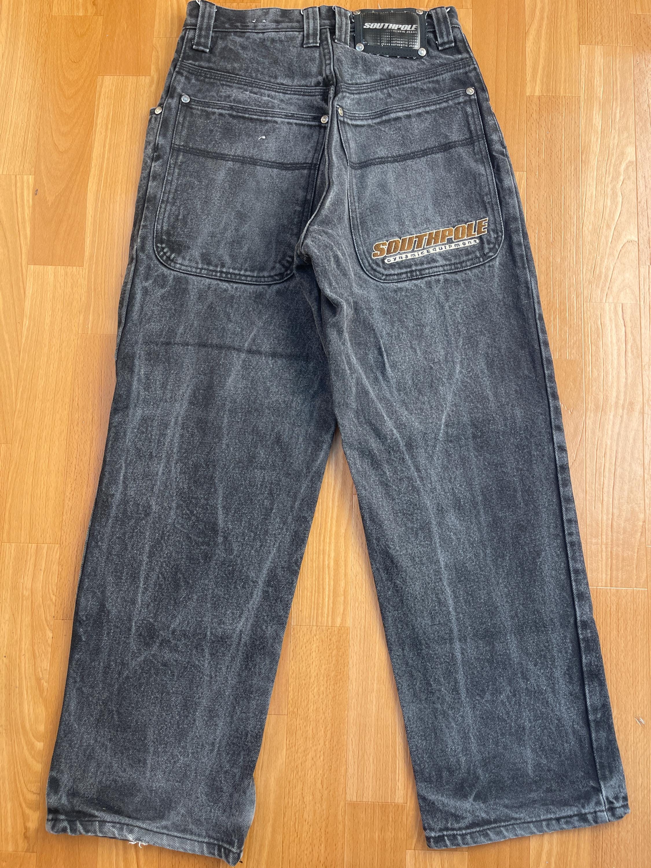 Southpole Jeans, Black Vintage Baggy Jeans, 90s Hip Hop 1990s Hip