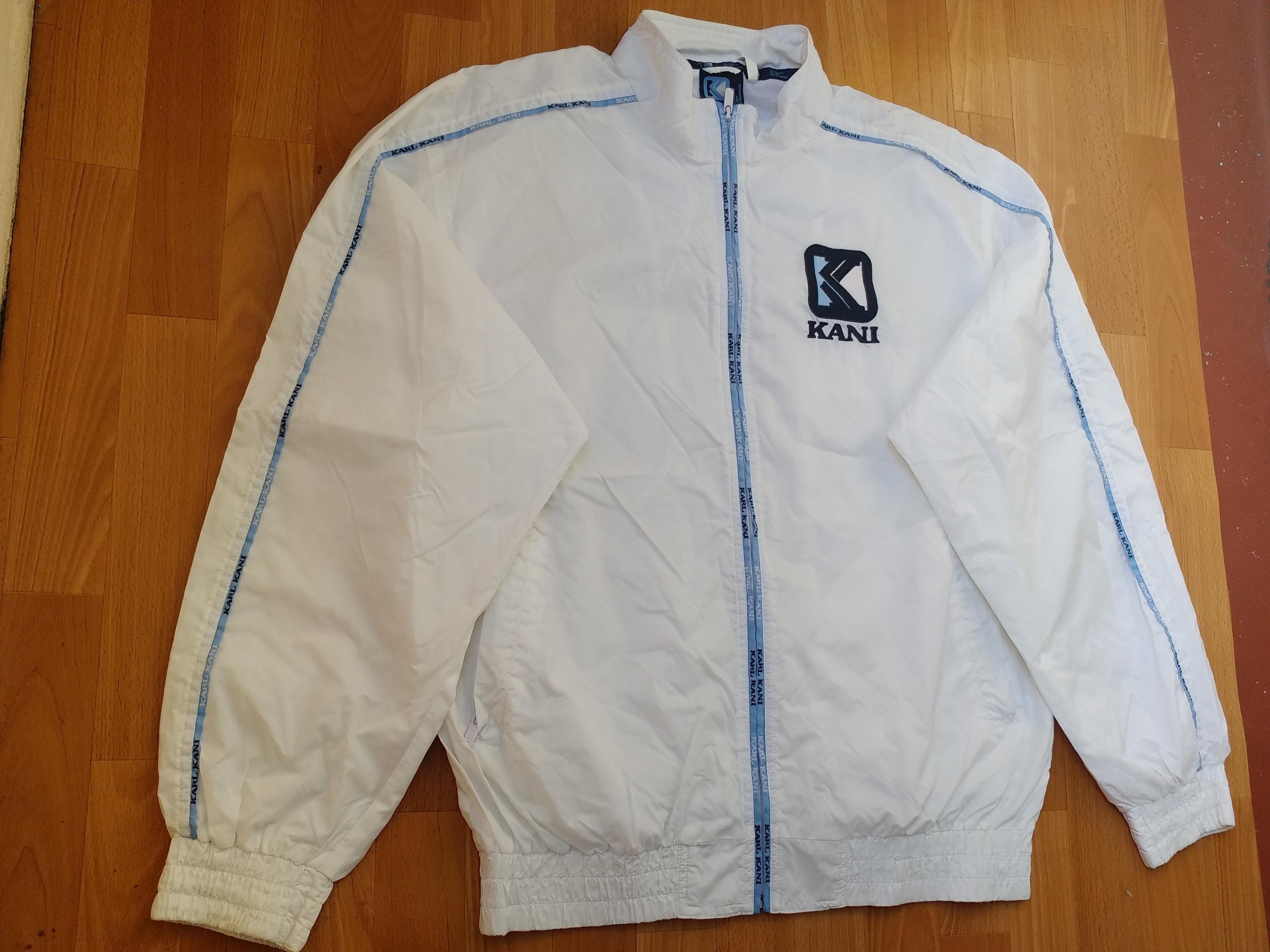 KARL KANI Jacket, White Track Jacket, 90s Hip-hop Clothing, 1990s