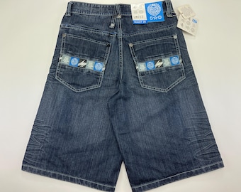 Pantalones cortos Mass DNM, azules, vaqueros vintage, ropa hip hop de los 90, hip hop de los 90, holgados, estilo retro, streetwear, rap, OG, talla 28 de hombre, nuevos con etiquetas