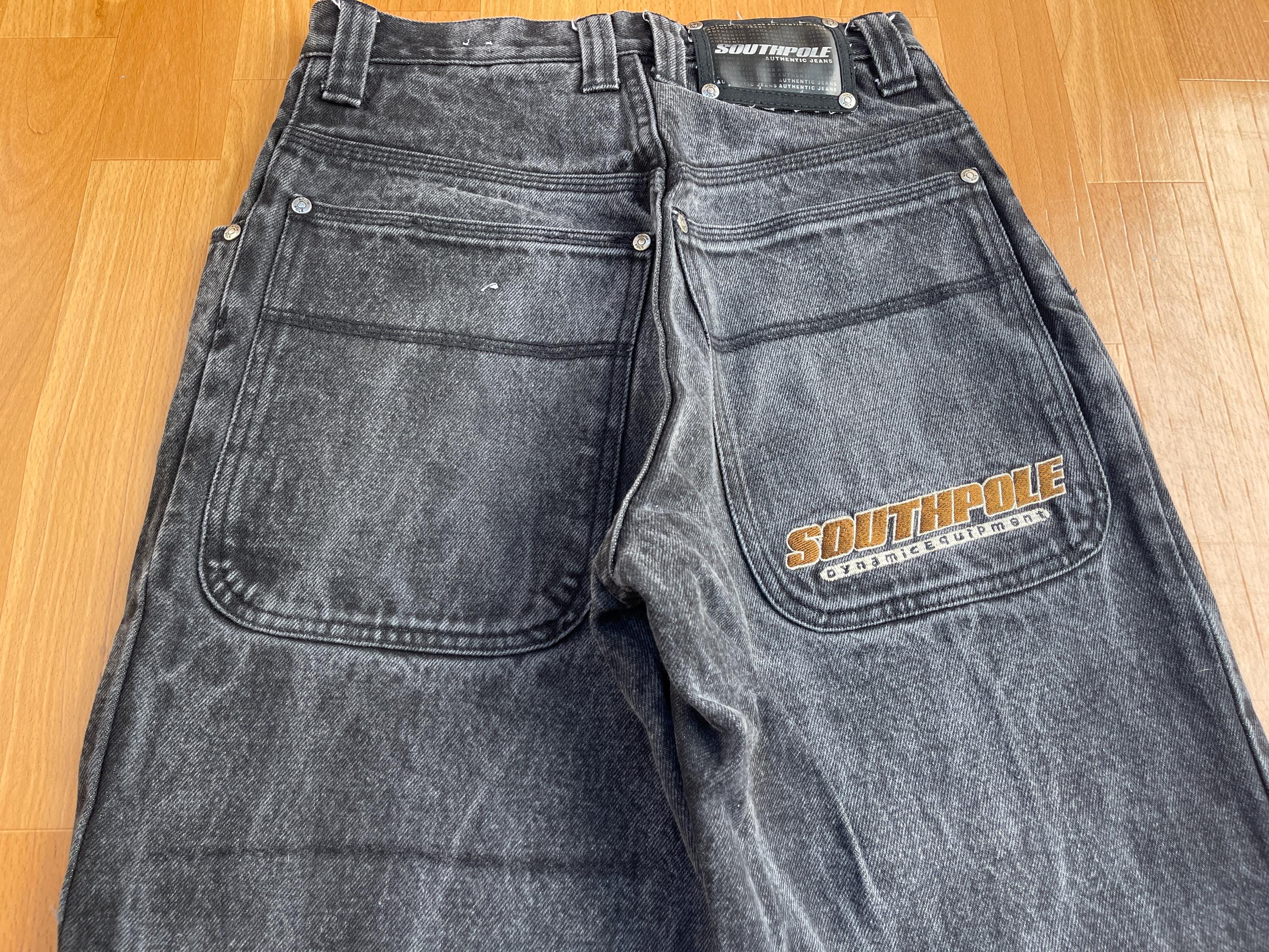 Southpole Jeans, Black Vintage Baggy Jeans, 90s Hip Hop 1990s Hip