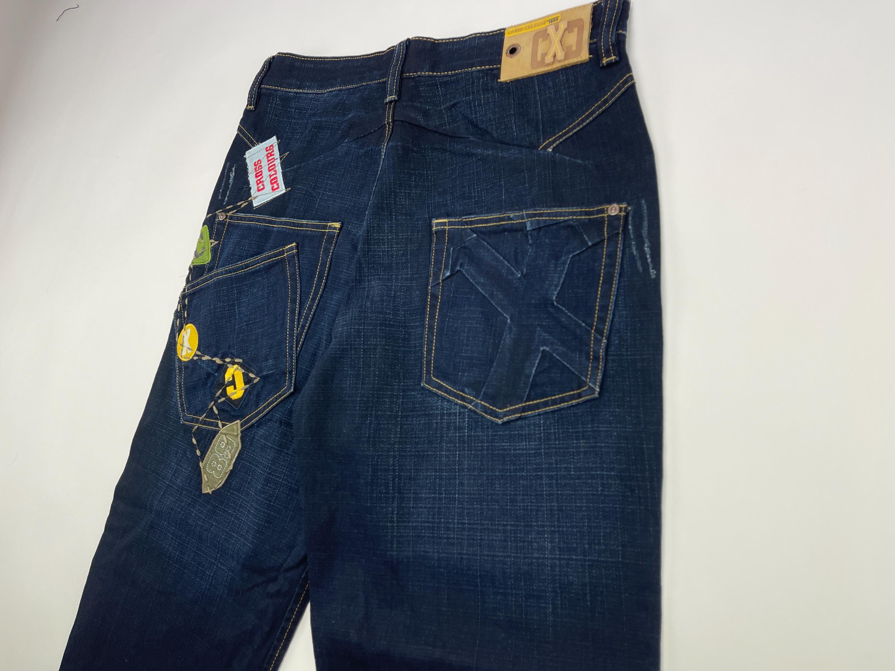 Cross Colours Jeans, Vintage Baggy Jeans, 90s Hip Hop Clothing