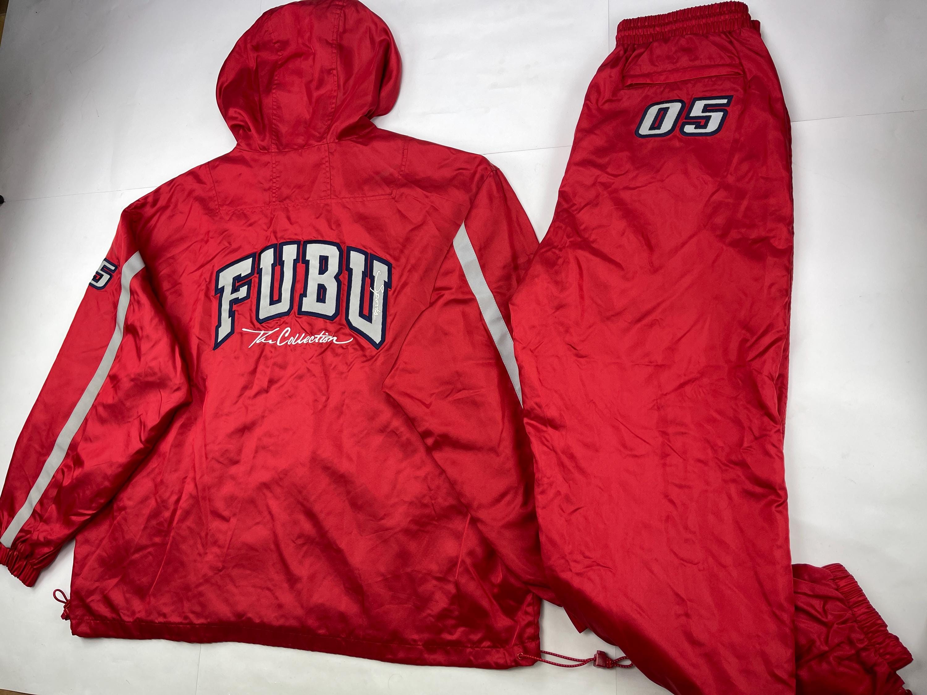 FUBU Tracksuit, 1990s, Baggy Track Suit Jacket and Pants Set, 90s