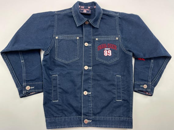 Womens Karl Kani Jeans Jacket, Blue, Vintage Kani Ladies Denim