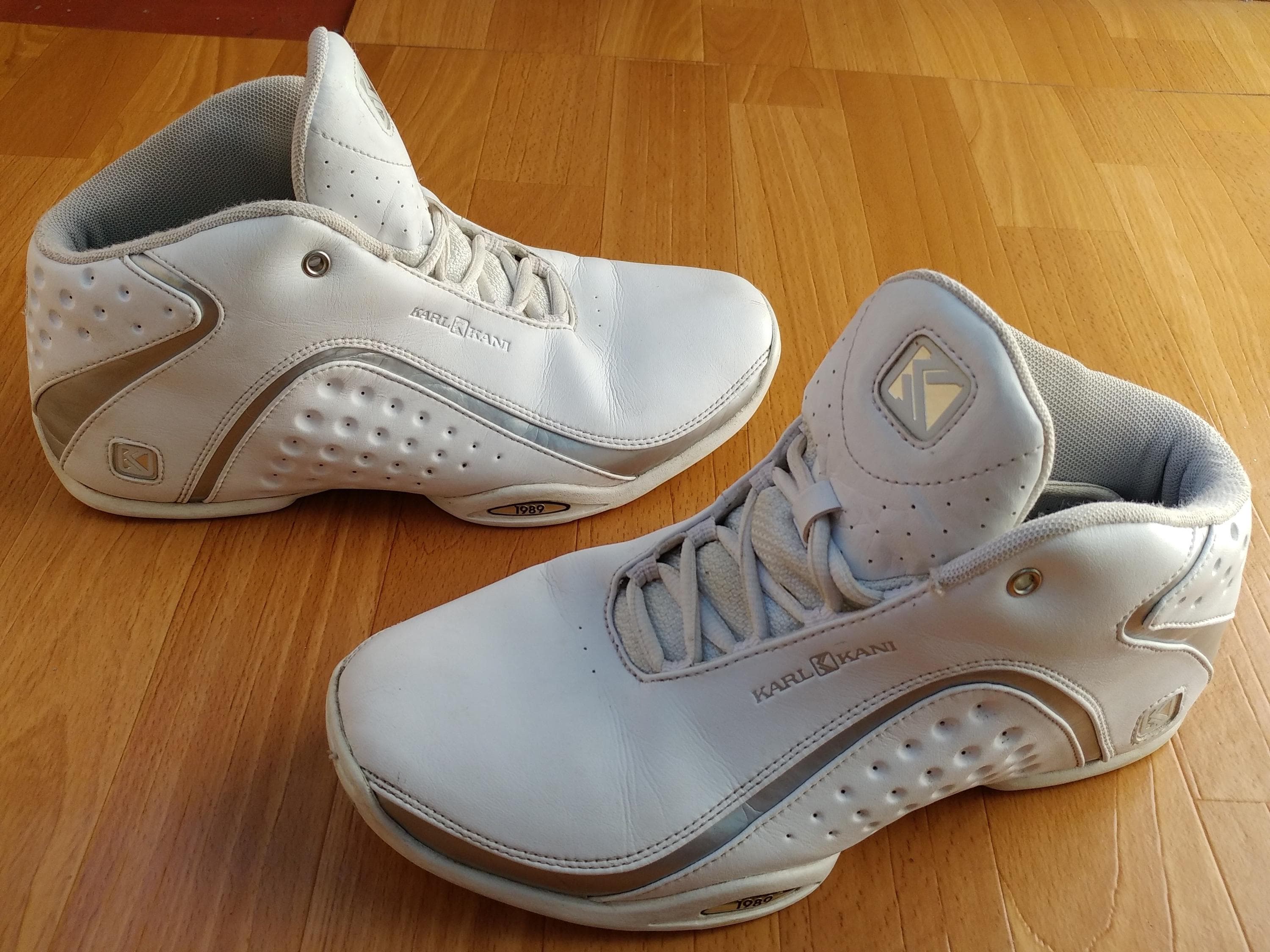 KARL KANI Sneakers, White, Vintage Hip Hop Shoes, 90s Hip-hop
