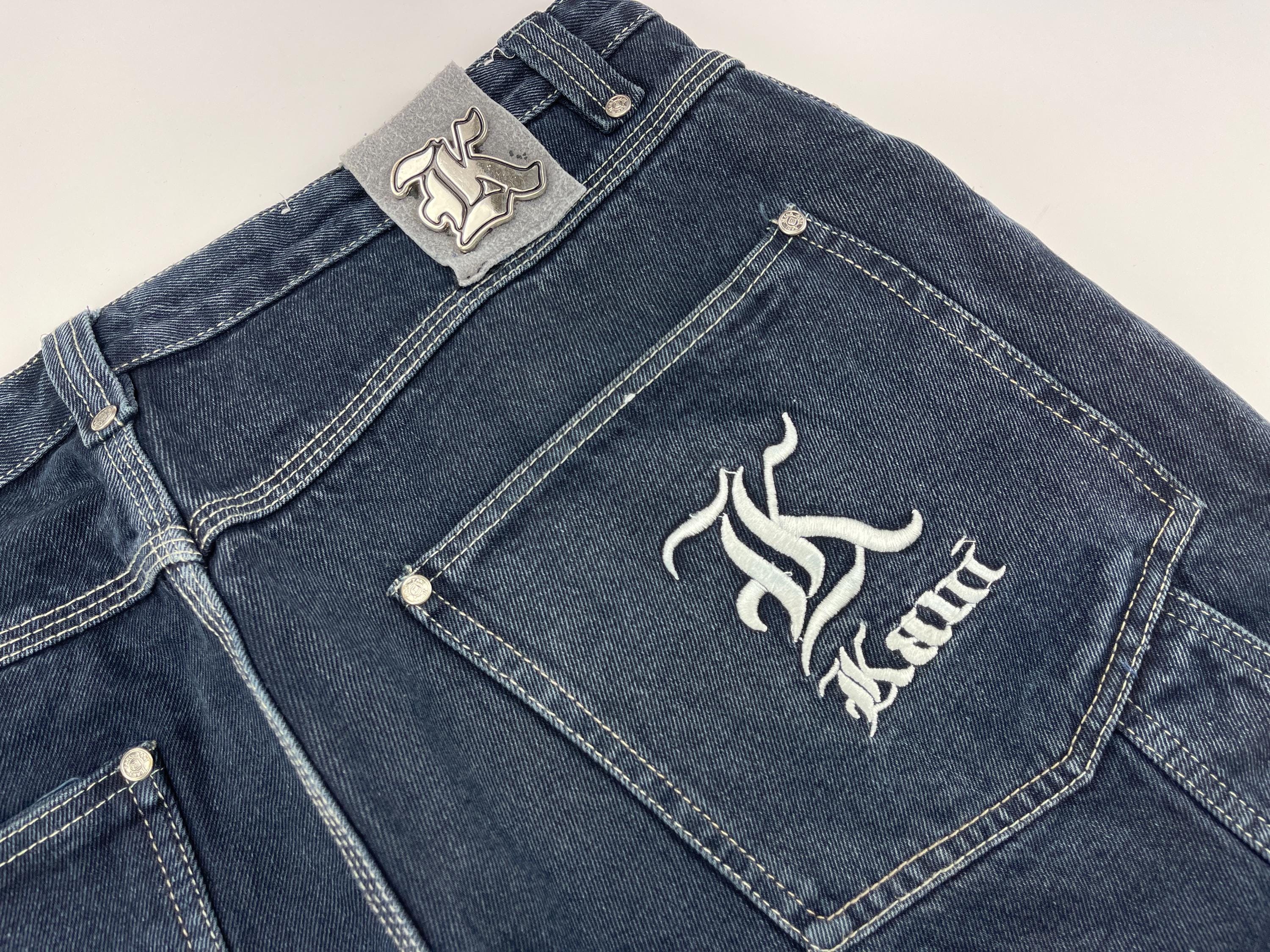 KARL KANI Shorts, Blue, Kani Jeans Denim Shorts, 90s Hip Hop