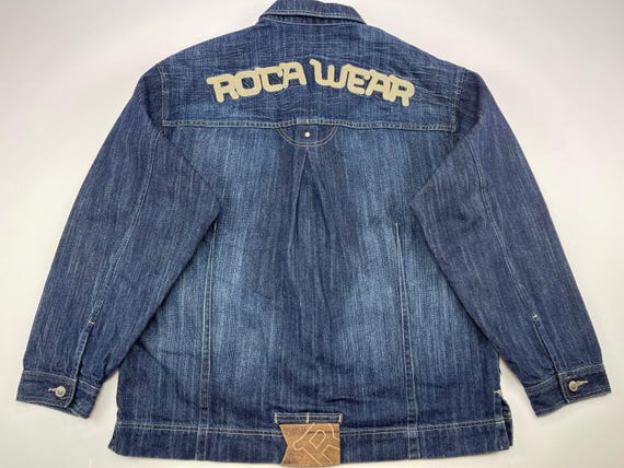 Rocawear Jacket, Blue, Vintage Roca Wear Denim Jacket, 90s Hip Hop