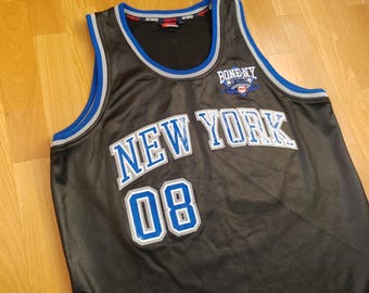 80’s Basketballユニフォーム　ネイビー　 サイズL Authentic Vintage Adidas NBA New York Knicks David Lee