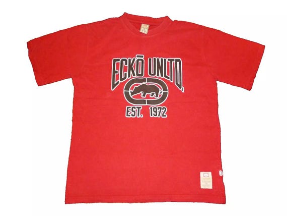 ECKO UNLTD T-shirt, Red Vintage Cotton Shirt, 90s Hip Hop Clothing
