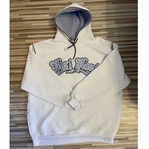 KARL KANI hoodie, white, Kani, vintage hip-hop sweatshirt, 90s hip hop clothing, 1990s shirt, rap, old school, streetwear, mens size XL
