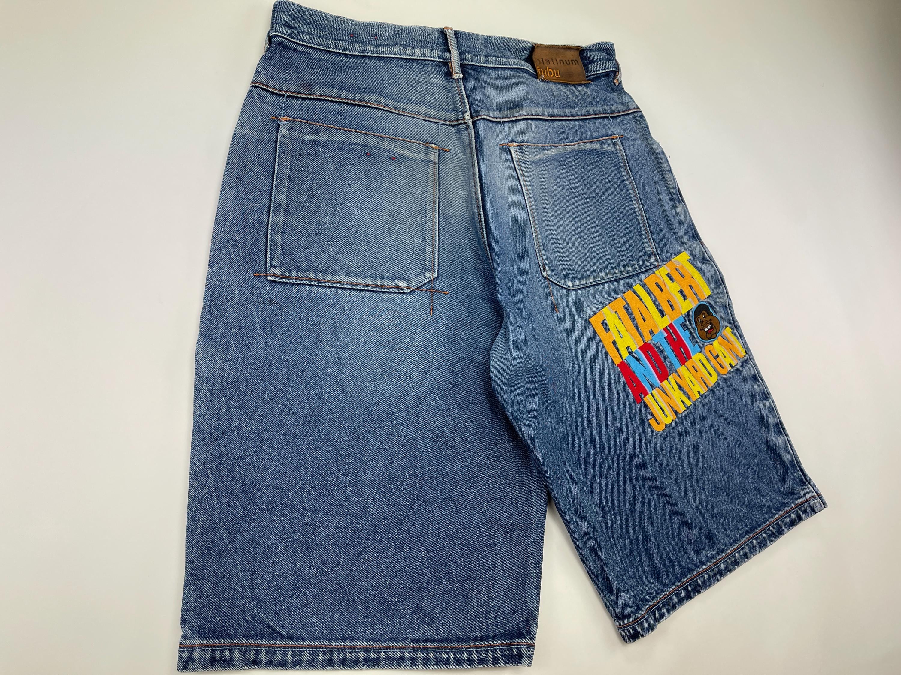 Platinum FUBU Jeans Shorts, Fat Albert and the Cosby Kids, Blue