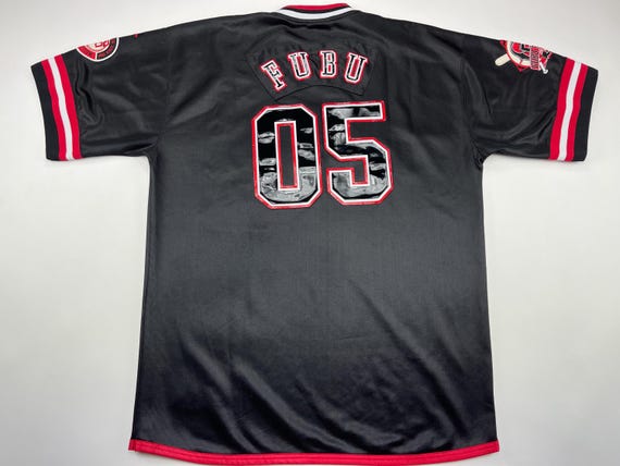 FUBU Jersey, Vintage HARLEM T-shirt, Black, New York Shirt, Fubu