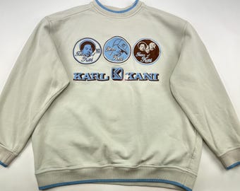 Vintage Karl Kani Half Zip Sweatshirt - Big Logo Pullover (large