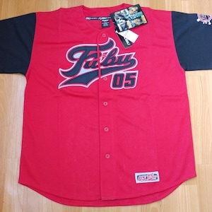 FUBU jersey deadstock vintage red t-shirt, 90s hip hop clothing, 1990s hip-hop shirt, OG gangsta rap, old school streetwear size L Large NWT