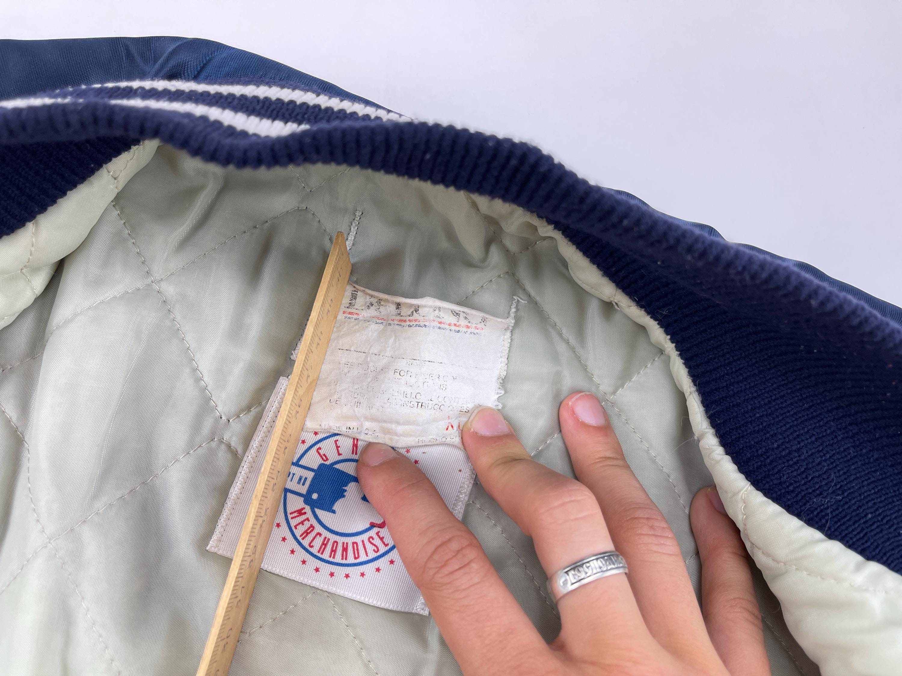 New York Yankees Jacket, Delong, Blue, Vintage Baseball College